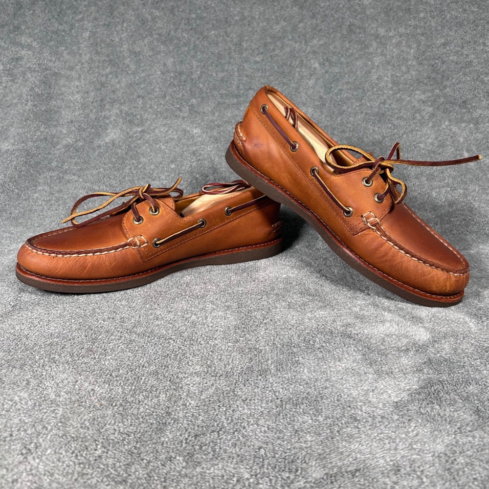 Sperry Gold Cup Authentic Original Boat Shoes Tan Leather Mens 8.5 W STS12428 - Picture 10 of 14
